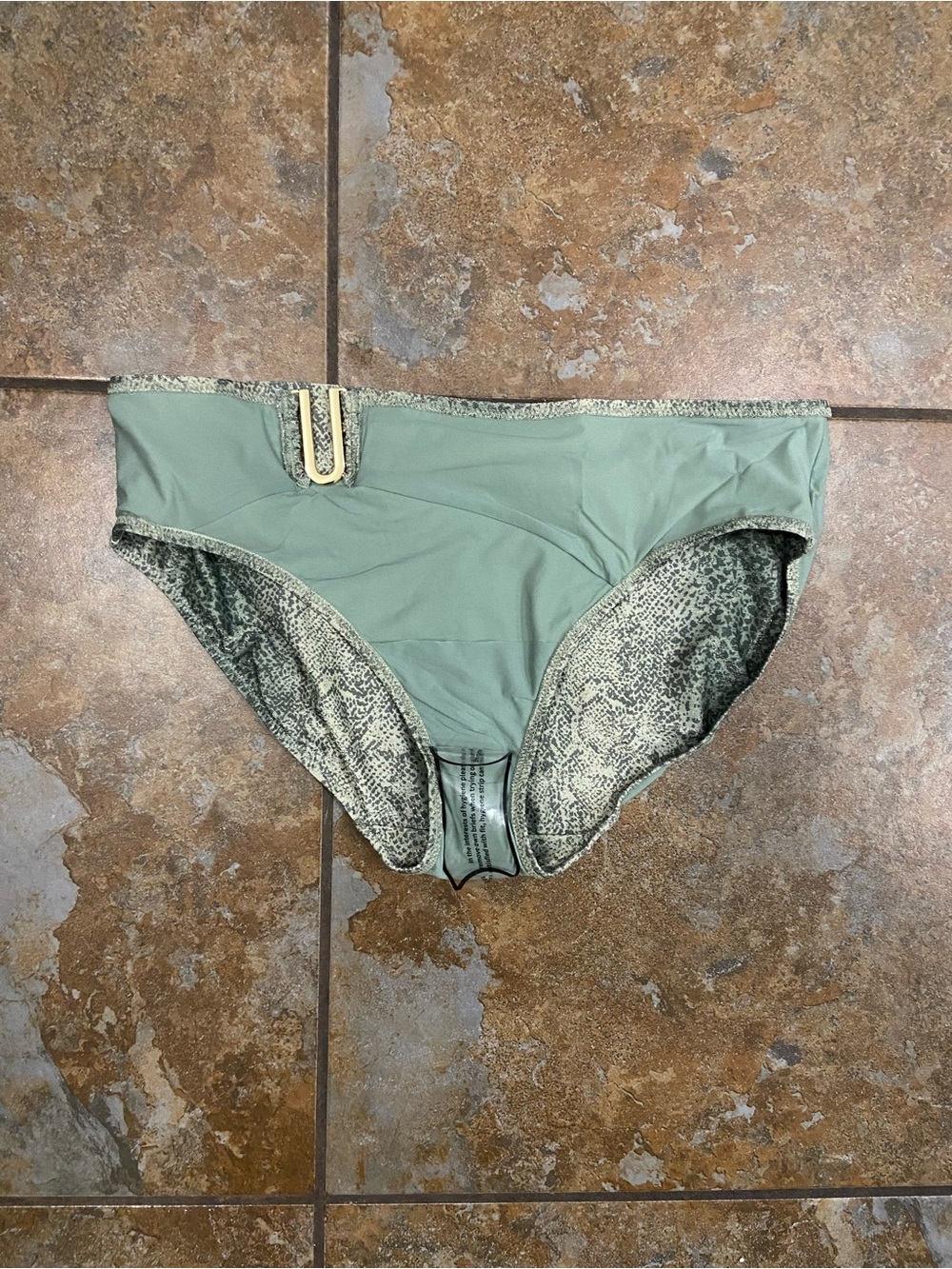 Fantasie Green One-Piece Swim with Gold Accent - Picture 5 of 8